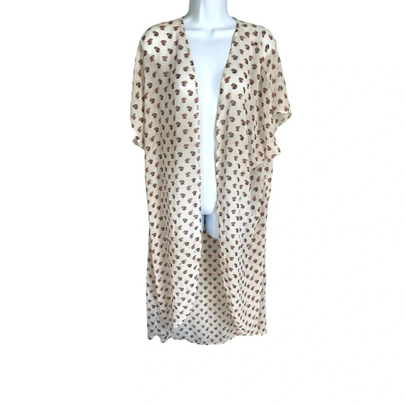 Boutique Kimono Duster | Lightweight Open Front Cardigan OX 1X Floral Print - Picture 11 of 11